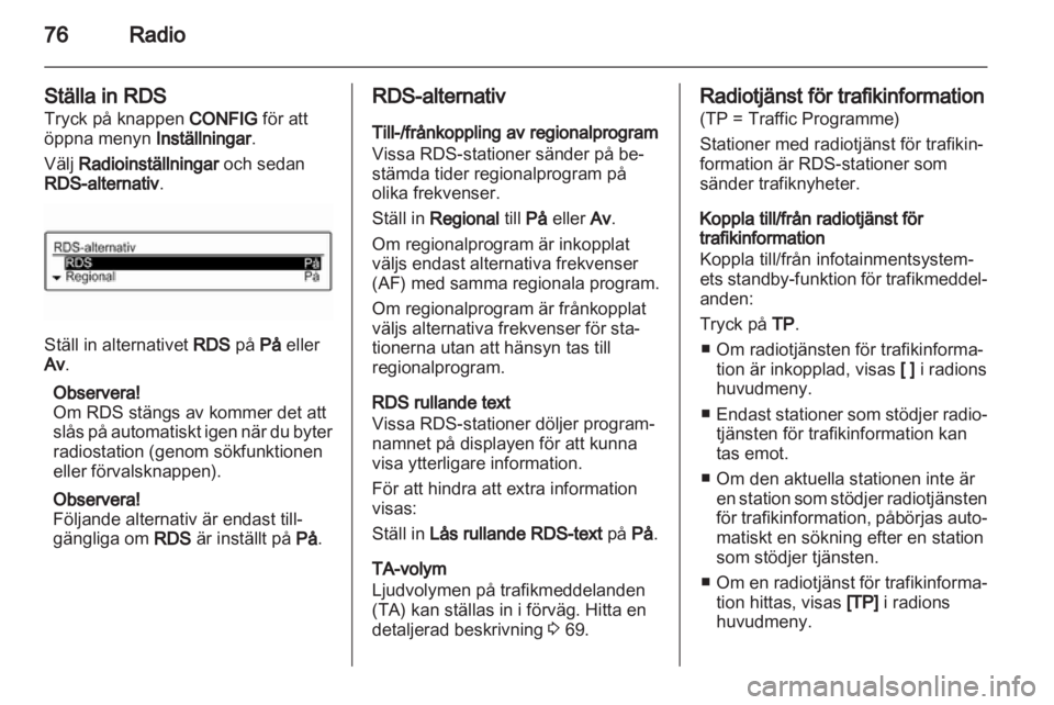 OPEL ADAM 2013  Handbok för infotainmentsystem 
