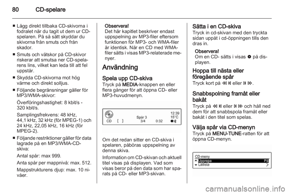 OPEL ADAM 2013  Handbok för infotainmentsystem 