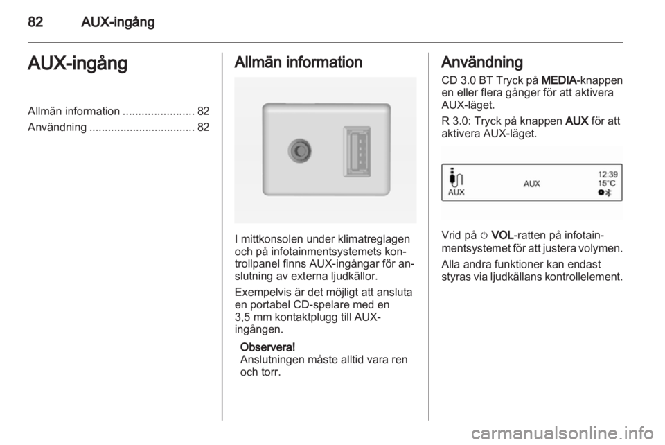 OPEL ADAM 2013  Handbok för infotainmentsystem 