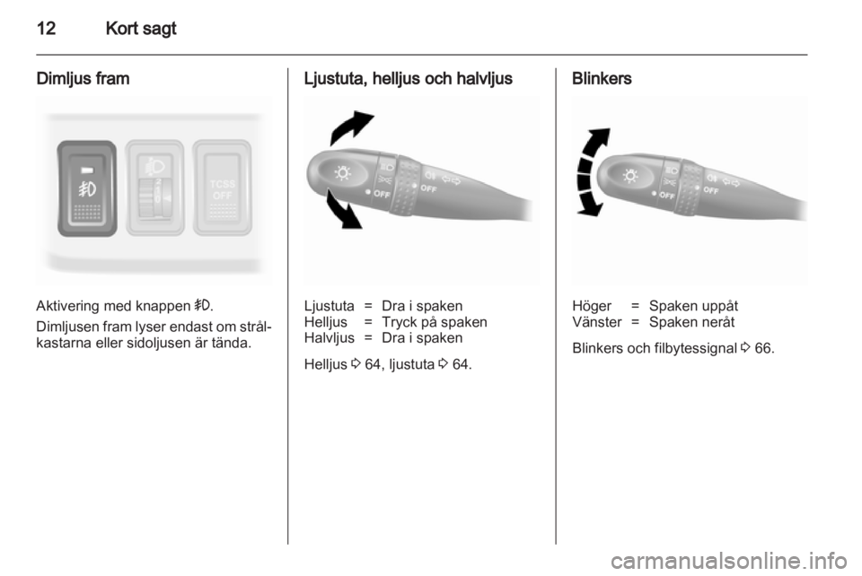 OPEL AGILA 2011  Instruktionsbok 