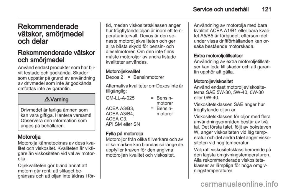 OPEL AGILA 2011  Instruktionsbok 