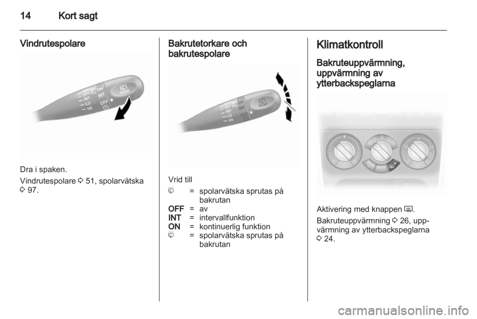 OPEL AGILA 2011  Instruktionsbok 