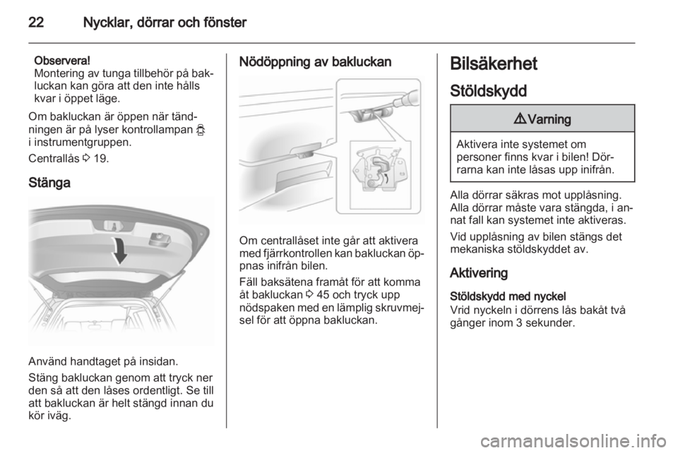 OPEL AGILA 2011  Instruktionsbok 