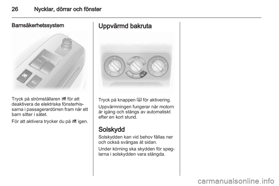 OPEL AGILA 2011  Instruktionsbok 