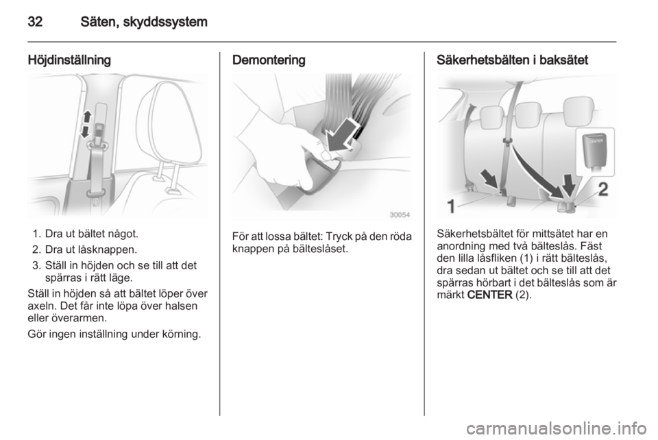 OPEL AGILA 2011  Instruktionsbok 