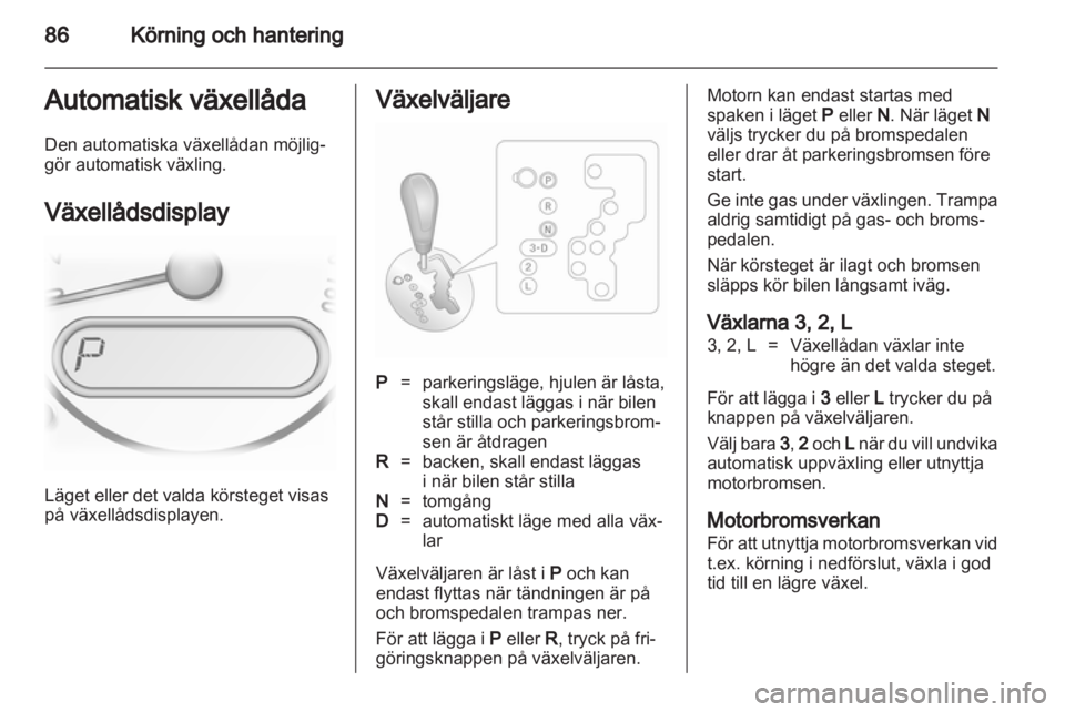 OPEL AGILA 2011  Instruktionsbok 