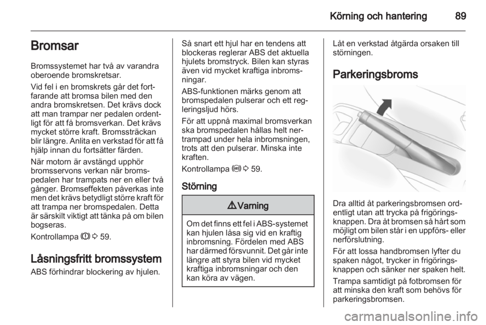 OPEL AGILA 2011  Instruktionsbok 