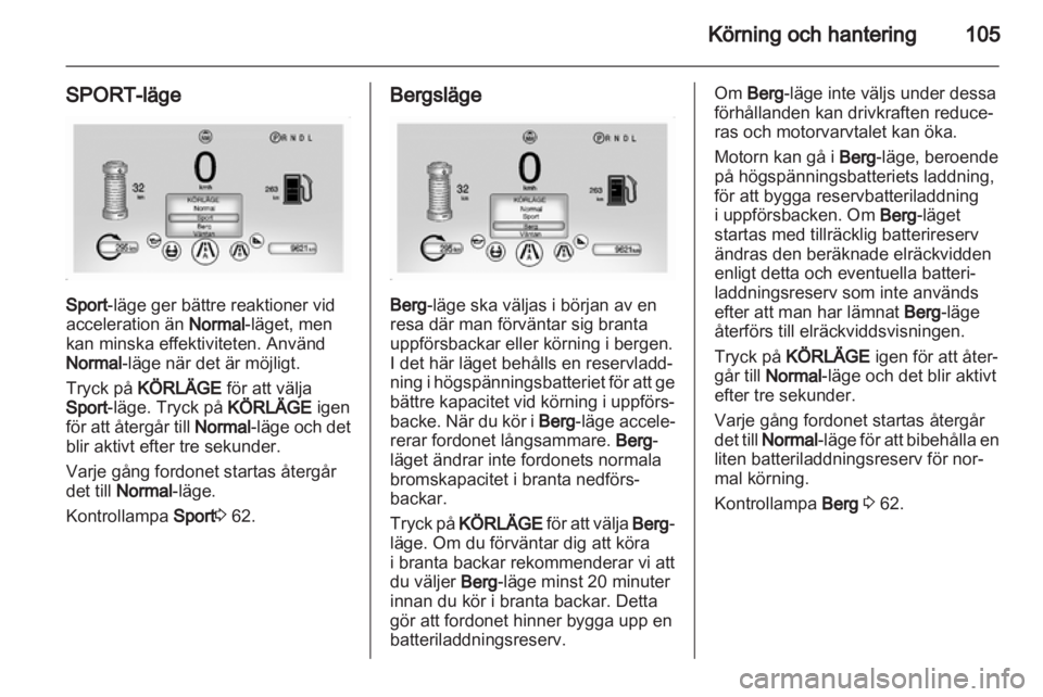 OPEL AMPERA 2012  Instruktionsbok 