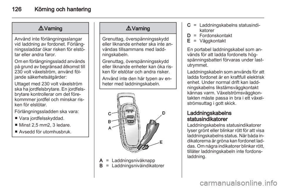 OPEL AMPERA 2012  Instruktionsbok 