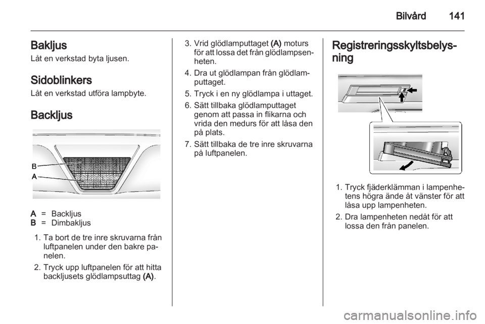 OPEL AMPERA 2012  Instruktionsbok 