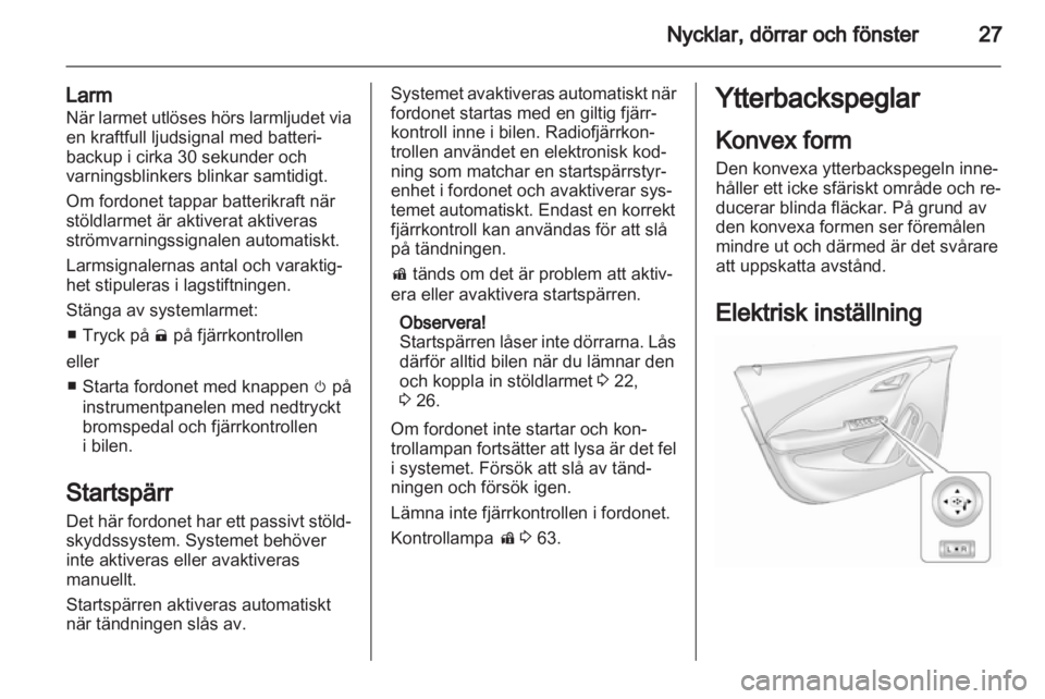 OPEL AMPERA 2012  Instruktionsbok 