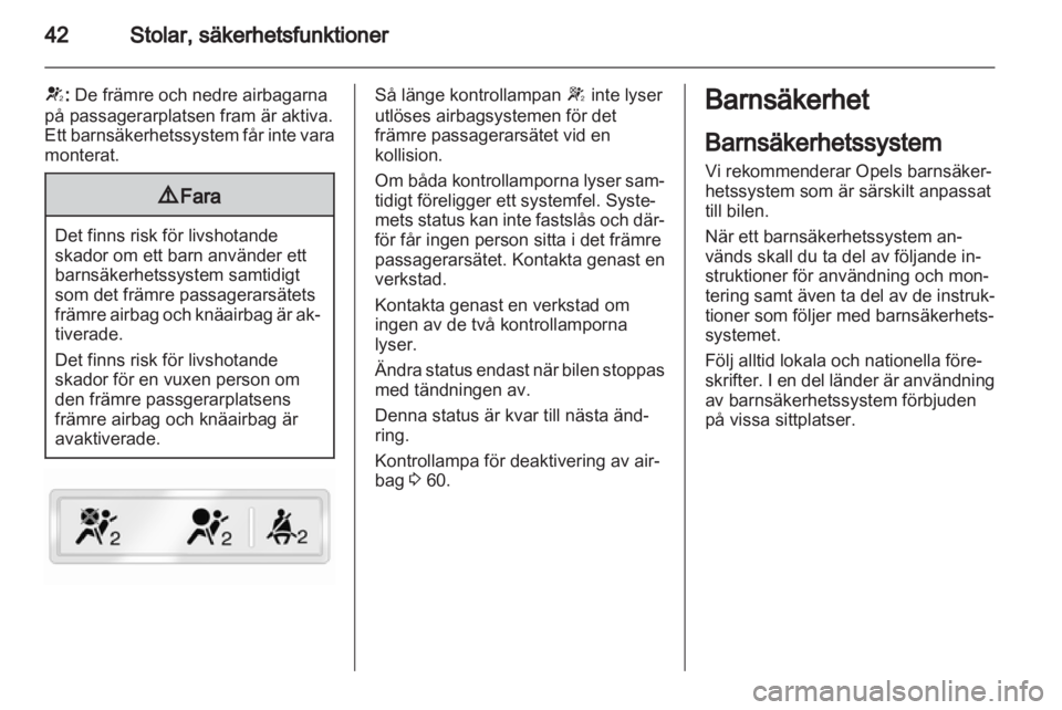 OPEL AMPERA 2012  Instruktionsbok 