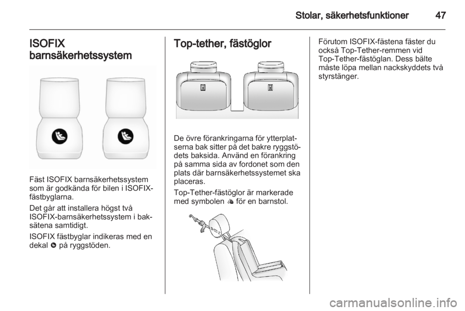 OPEL AMPERA 2012  Instruktionsbok 