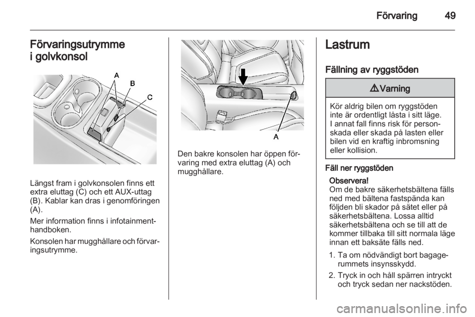 OPEL AMPERA 2012  Instruktionsbok 