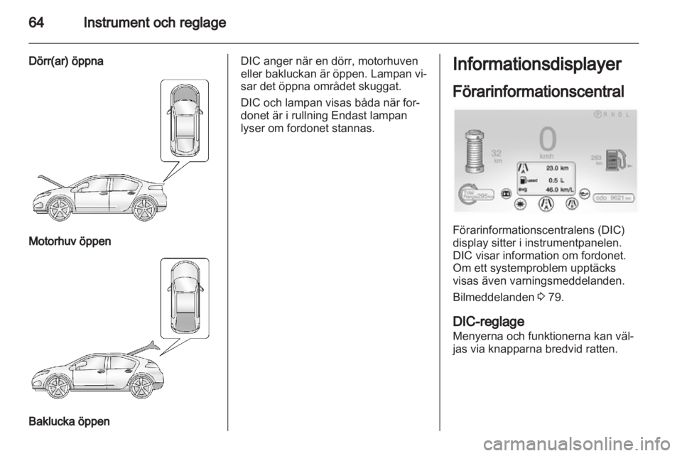 OPEL AMPERA 2012  Instruktionsbok 