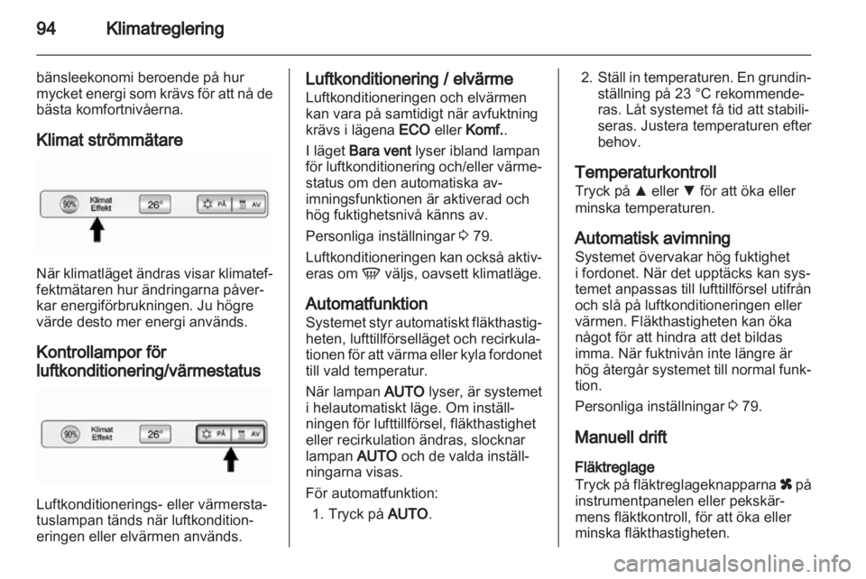 OPEL AMPERA 2012  Instruktionsbok 