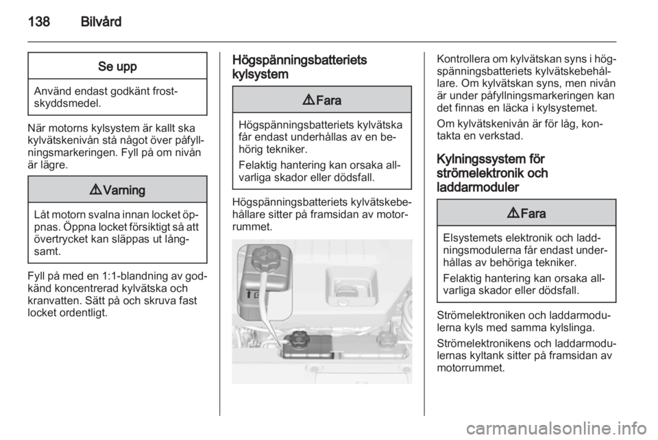 OPEL AMPERA 2012.5  Instruktionsbok 