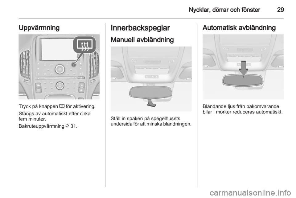 OPEL AMPERA 2012.5  Instruktionsbok 
