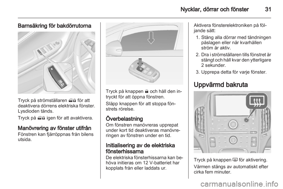 OPEL AMPERA 2012.5  Instruktionsbok 