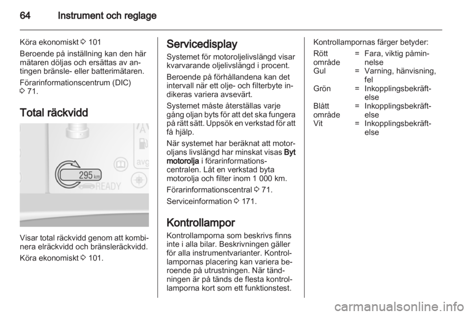 OPEL AMPERA 2012.5  Instruktionsbok 