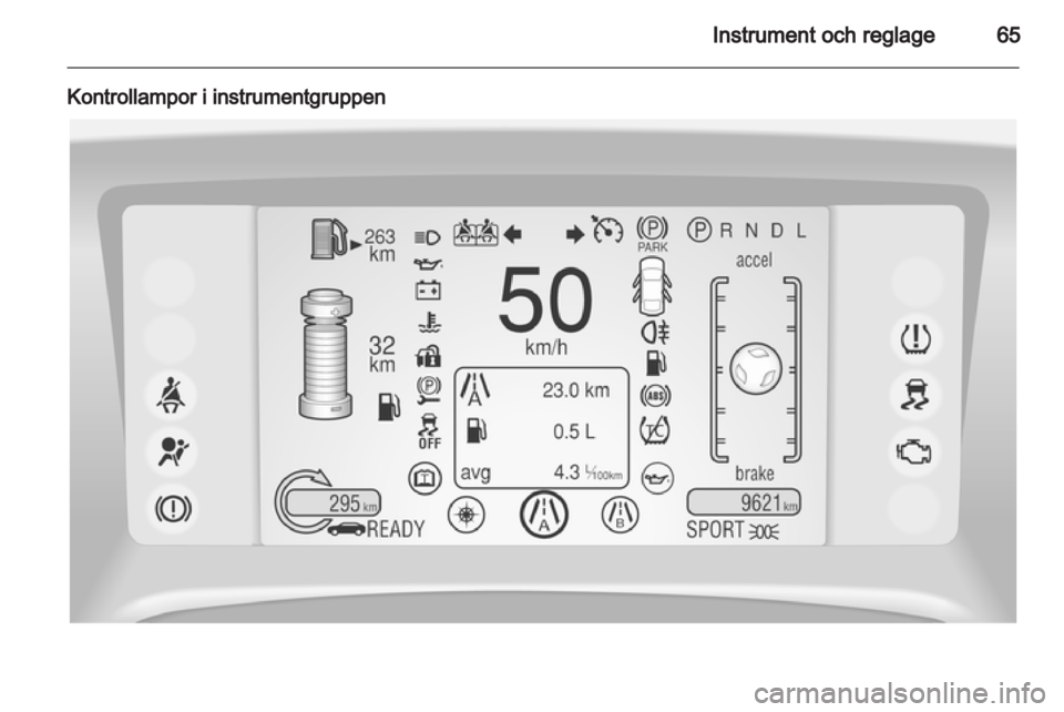 OPEL AMPERA 2012.5  Instruktionsbok 