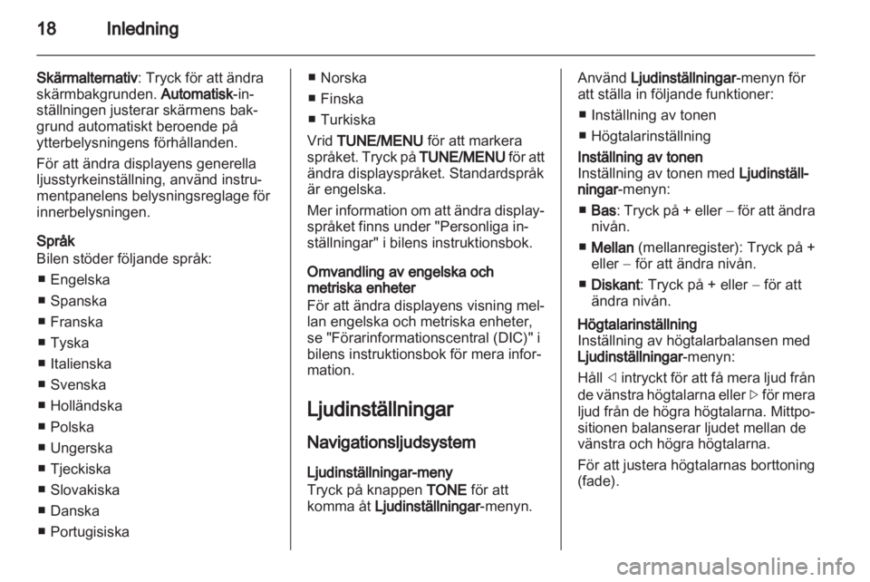 OPEL AMPERA 2013  Handbok för infotainmentsystem 