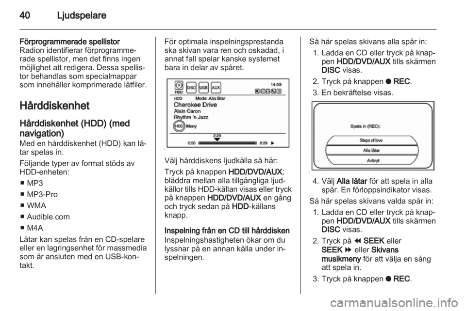 OPEL AMPERA 2013  Handbok för infotainmentsystem 