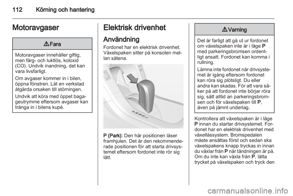 OPEL AMPERA 2013  Instruktionsbok 