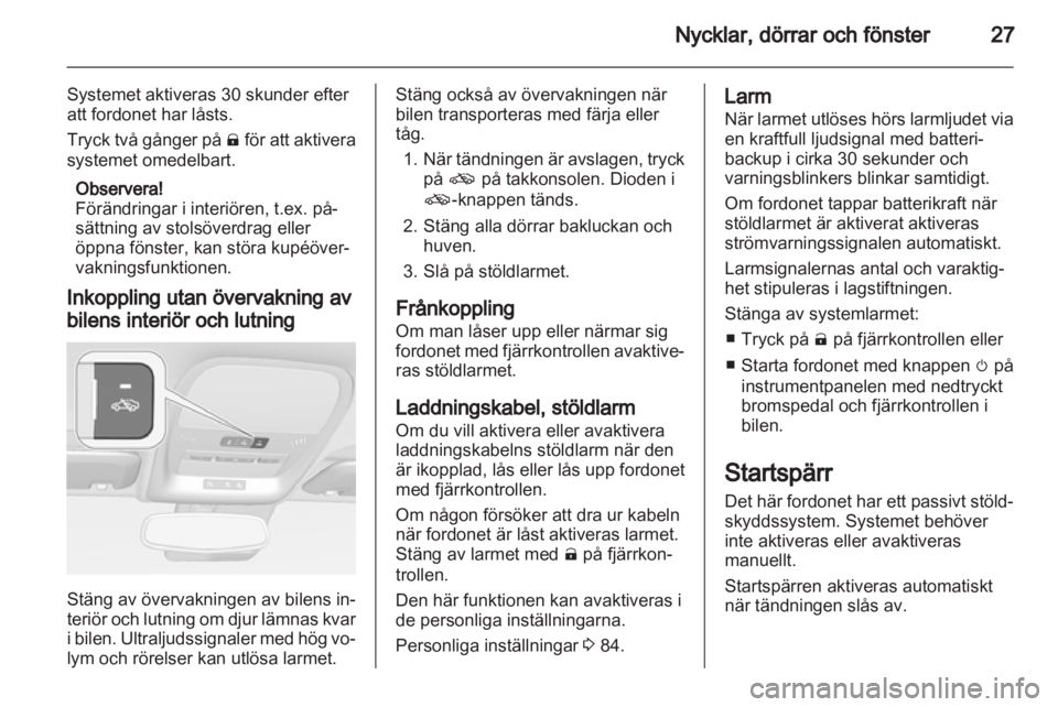 OPEL AMPERA 2013  Instruktionsbok 