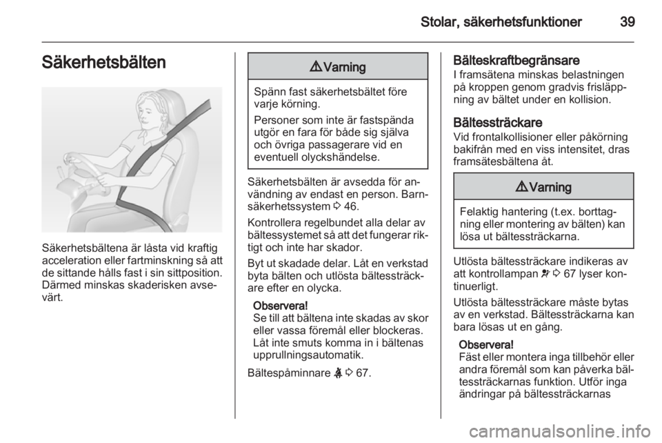 OPEL AMPERA 2013  Instruktionsbok 