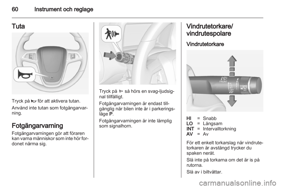 OPEL AMPERA 2013  Instruktionsbok 