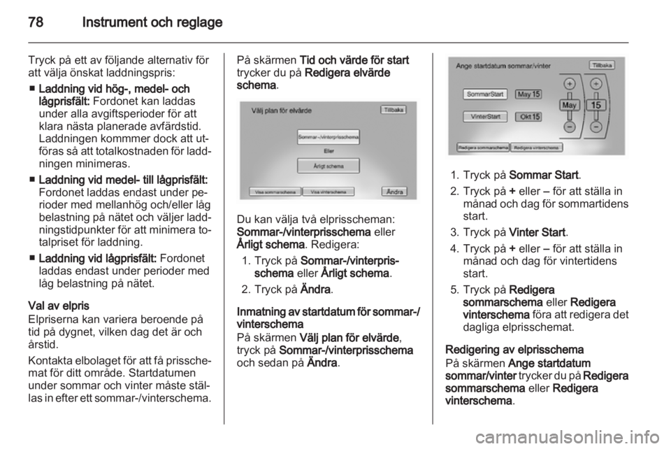 OPEL AMPERA 2013  Instruktionsbok 