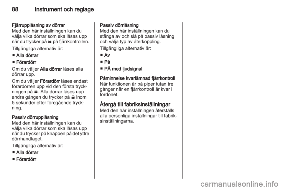 OPEL AMPERA 2013  Instruktionsbok 