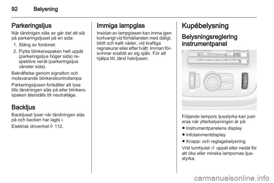 OPEL AMPERA 2013  Instruktionsbok 