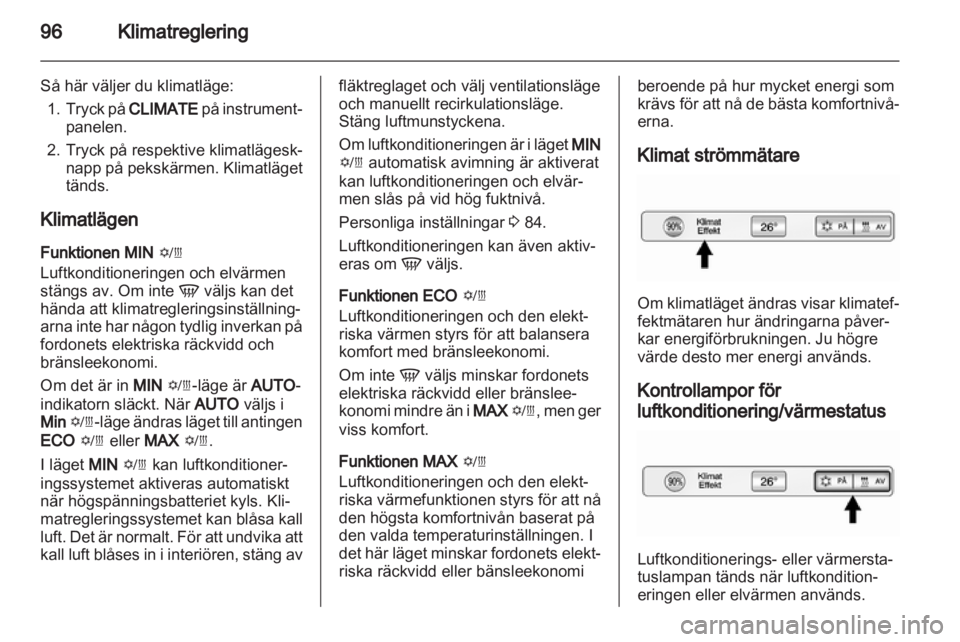 OPEL AMPERA 2013  Instruktionsbok 