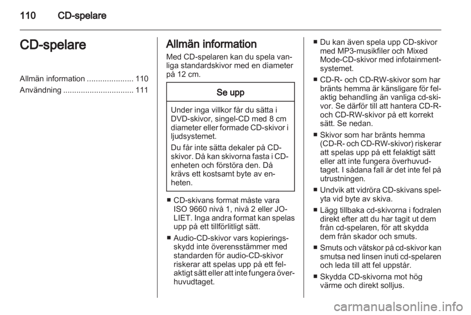 OPEL ANTARA 2012  Handbok för infotainmentsystem 