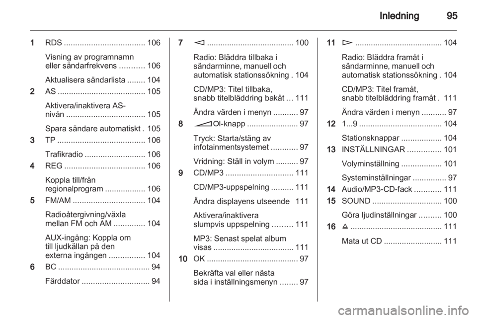 OPEL ANTARA 2012  Handbok för infotainmentsystem 