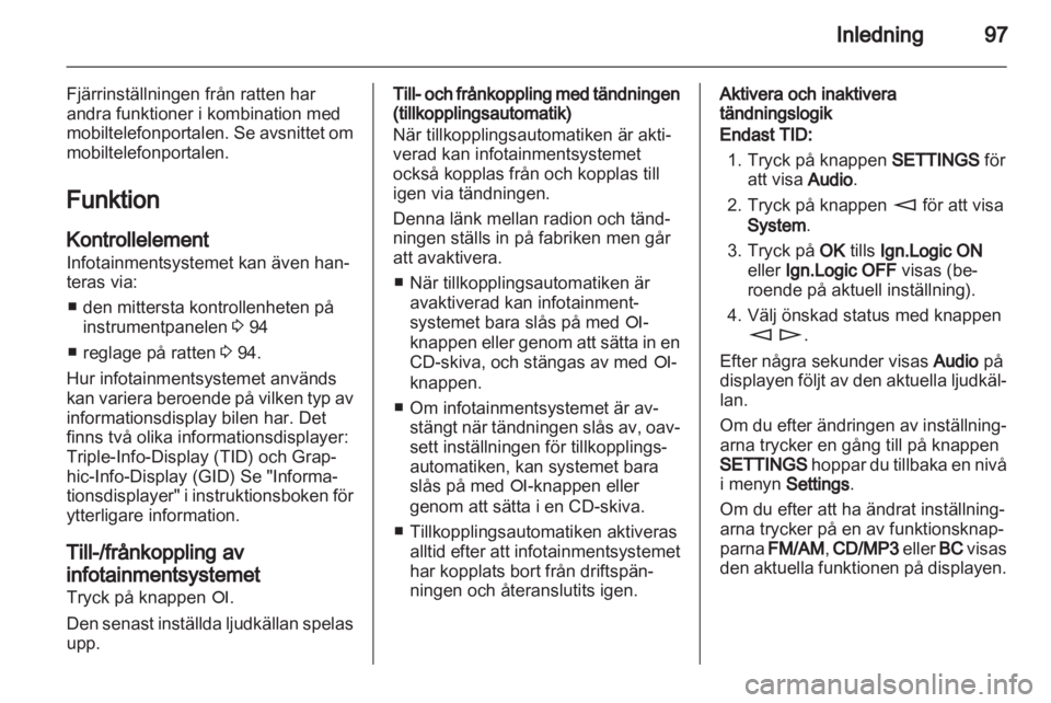 OPEL ANTARA 2012  Handbok för infotainmentsystem 