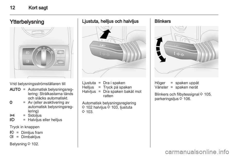 OPEL ANTARA 2012.5  Instruktionsbok 