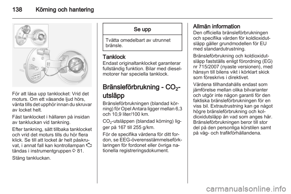 OPEL ANTARA 2012.5  Instruktionsbok 