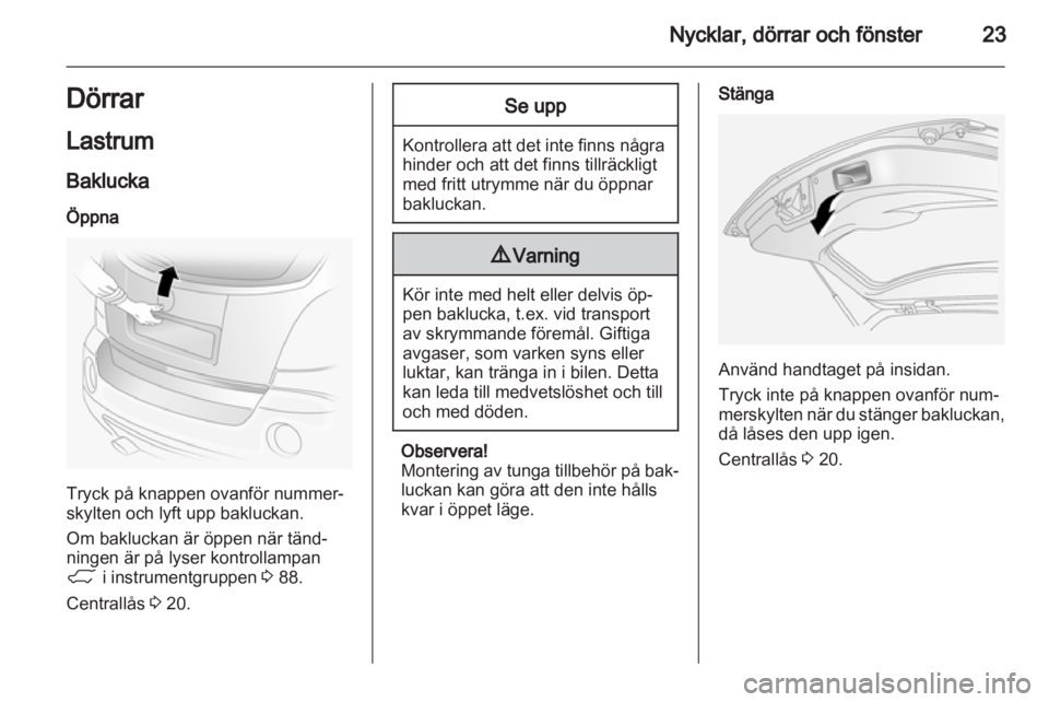 OPEL ANTARA 2012.5  Instruktionsbok 