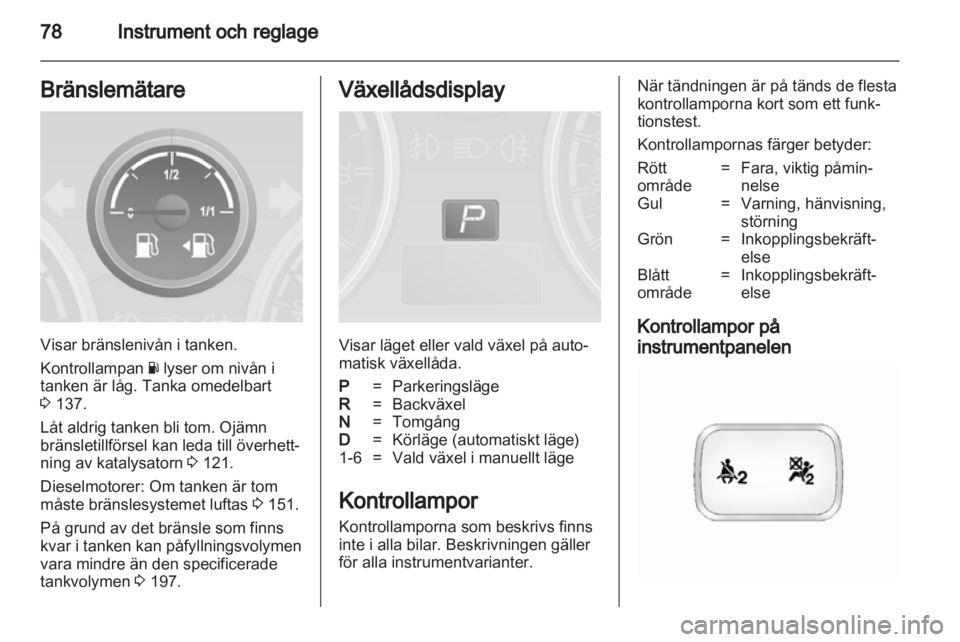 OPEL ANTARA 2012.5  Instruktionsbok 