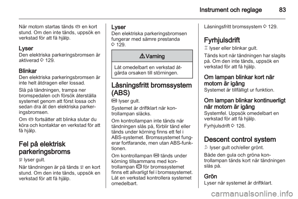 OPEL ANTARA 2012.5  Instruktionsbok 