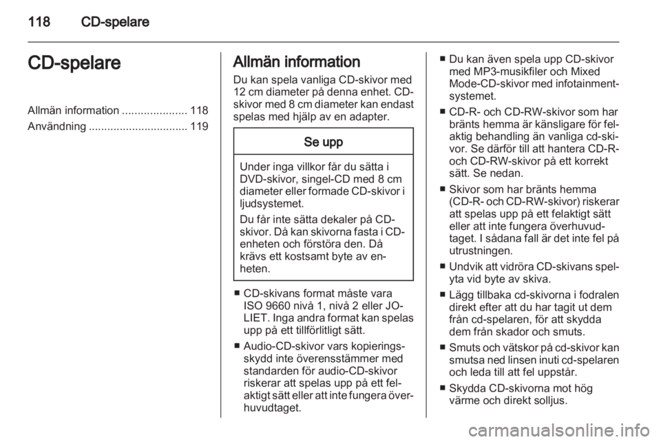 OPEL ANTARA 2013  Handbok för infotainmentsystem 
