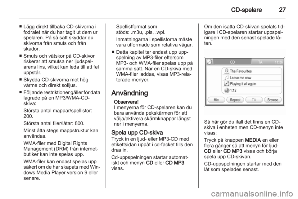 OPEL ANTARA 2013  Handbok för infotainmentsystem 
