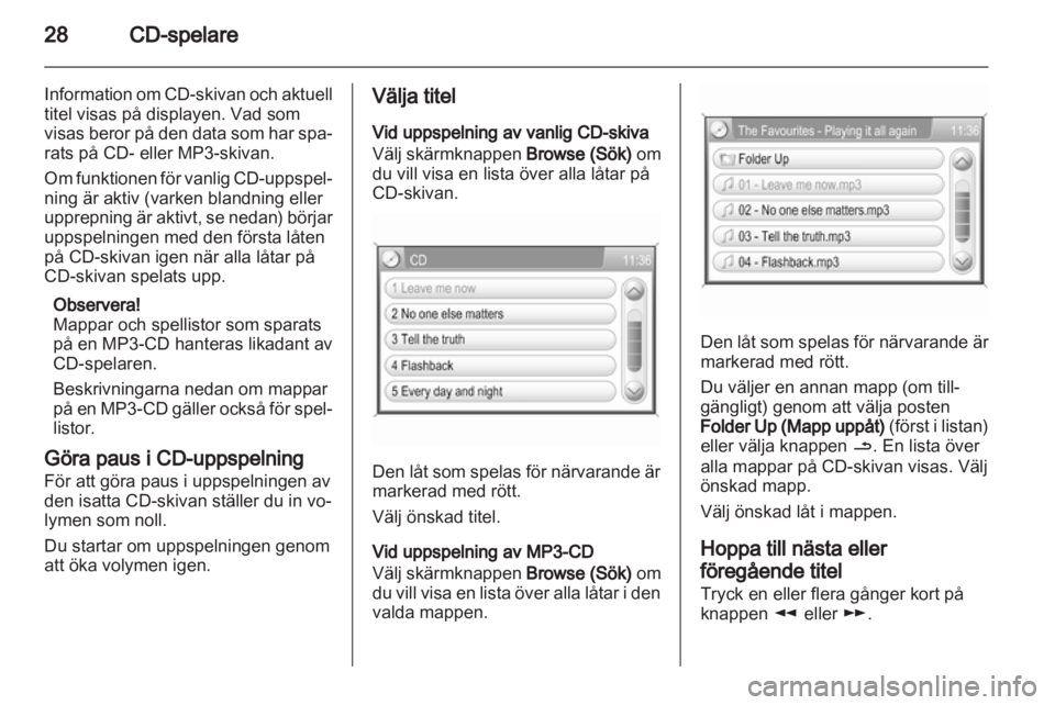 OPEL ANTARA 2013  Handbok för infotainmentsystem 