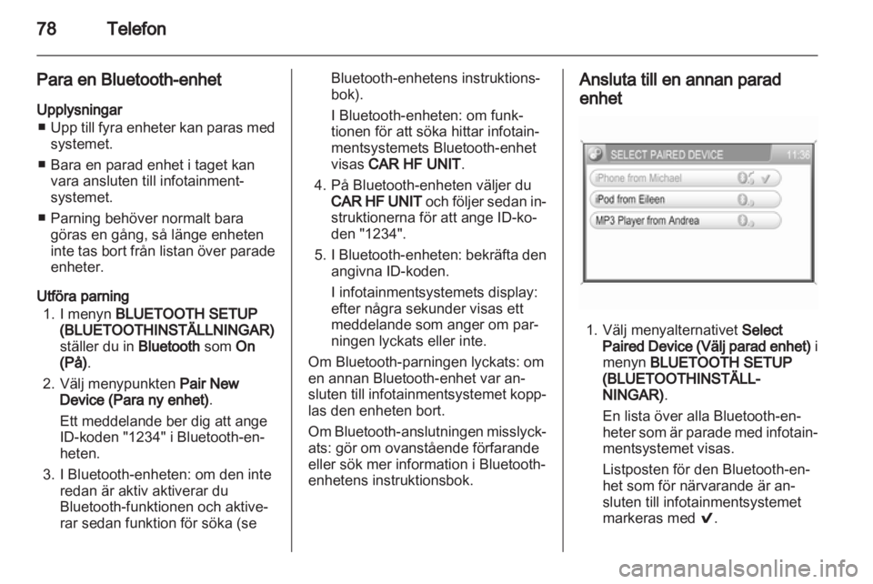 OPEL ANTARA 2013  Handbok för infotainmentsystem 