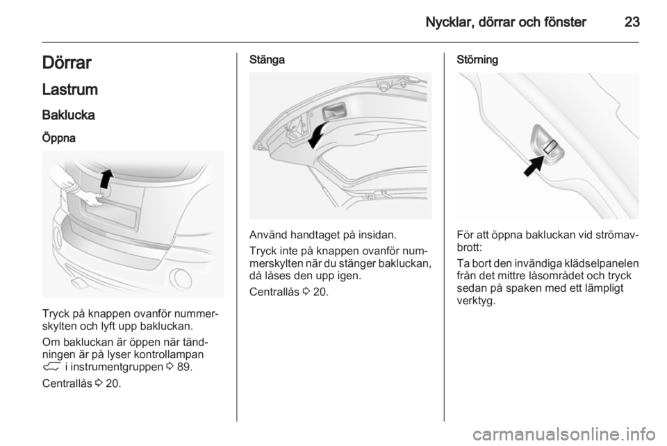 OPEL ANTARA 2013.5  Instruktionsbok 