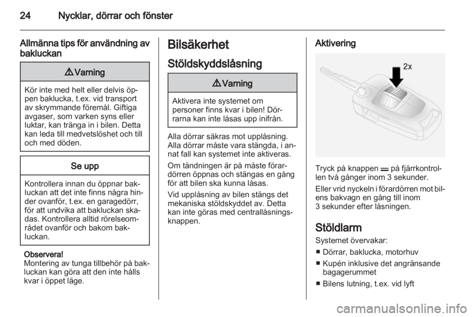 OPEL ANTARA 2013.5  Instruktionsbok 