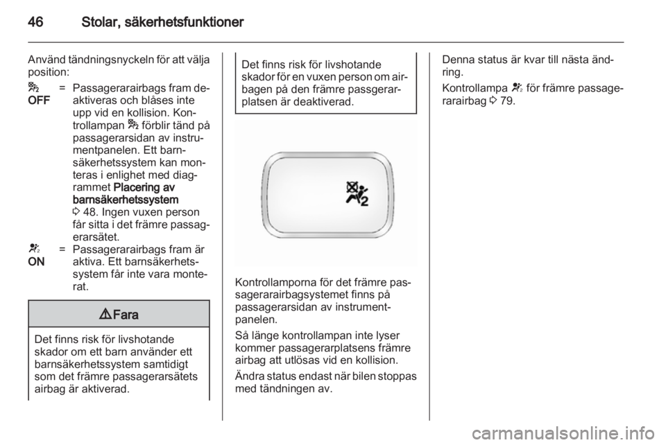 OPEL ANTARA 2013.5  Instruktionsbok 